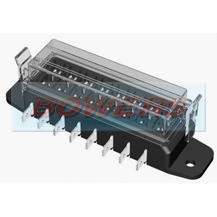 8 Way Slim Line Heavy Duty Standard Blade Fuse Box With Clip On Cover